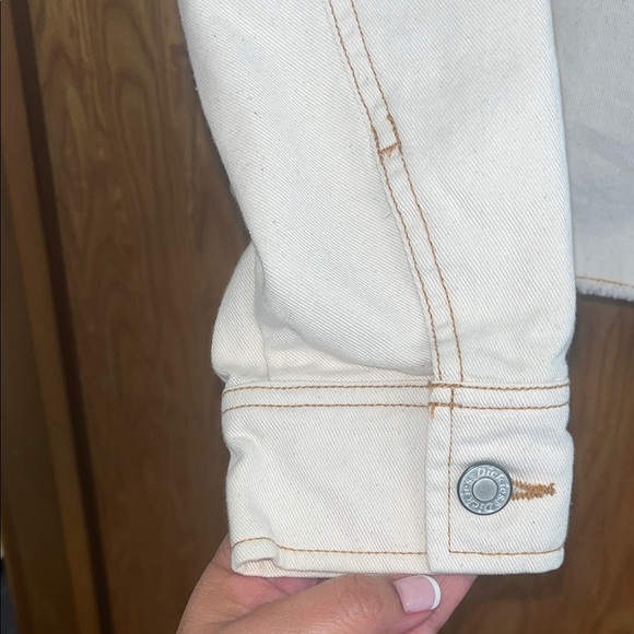Dickies Off-White Button-Up Jacket size Large. - Picture 5 of 8